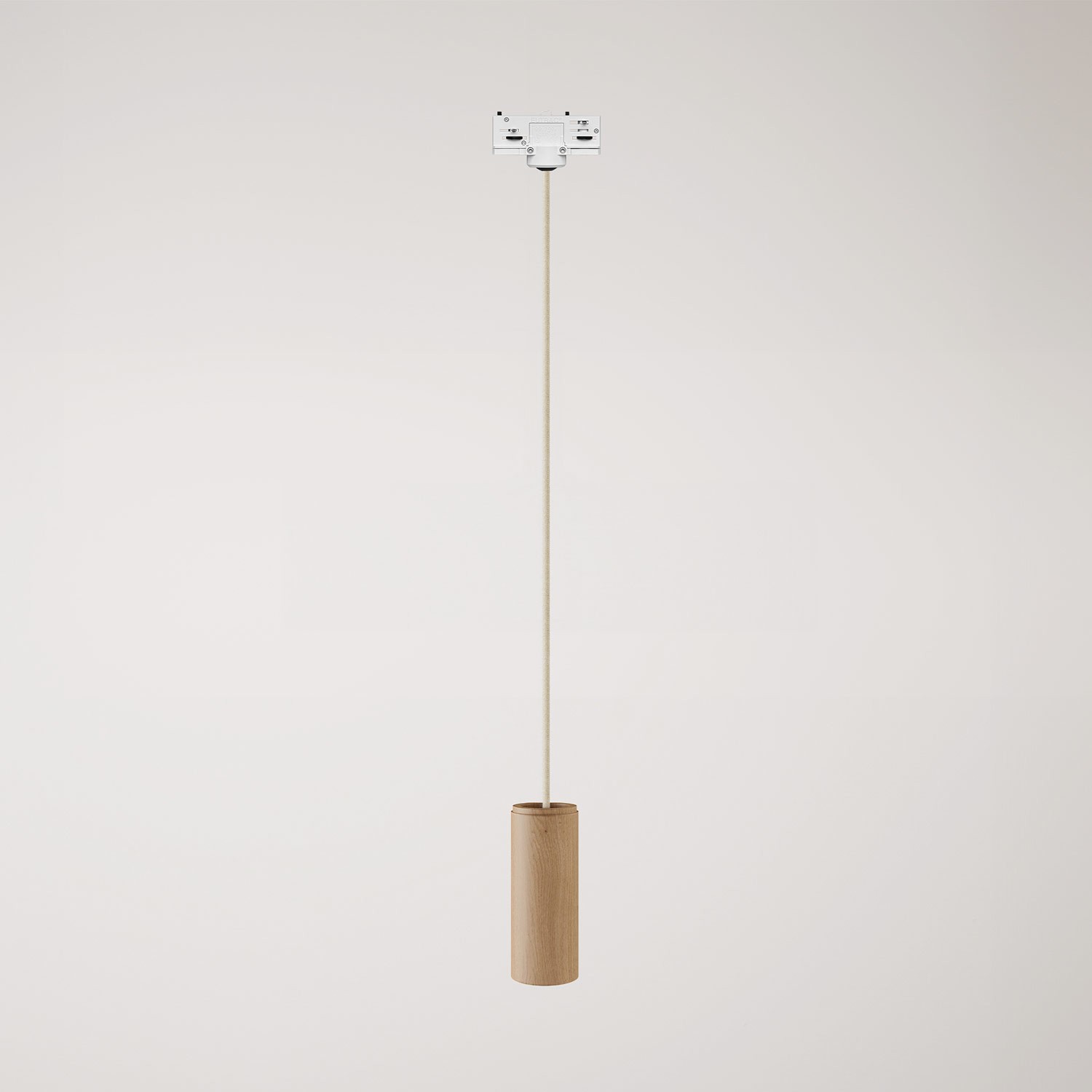 Track pendant lamp with textile cable and Tub-E14