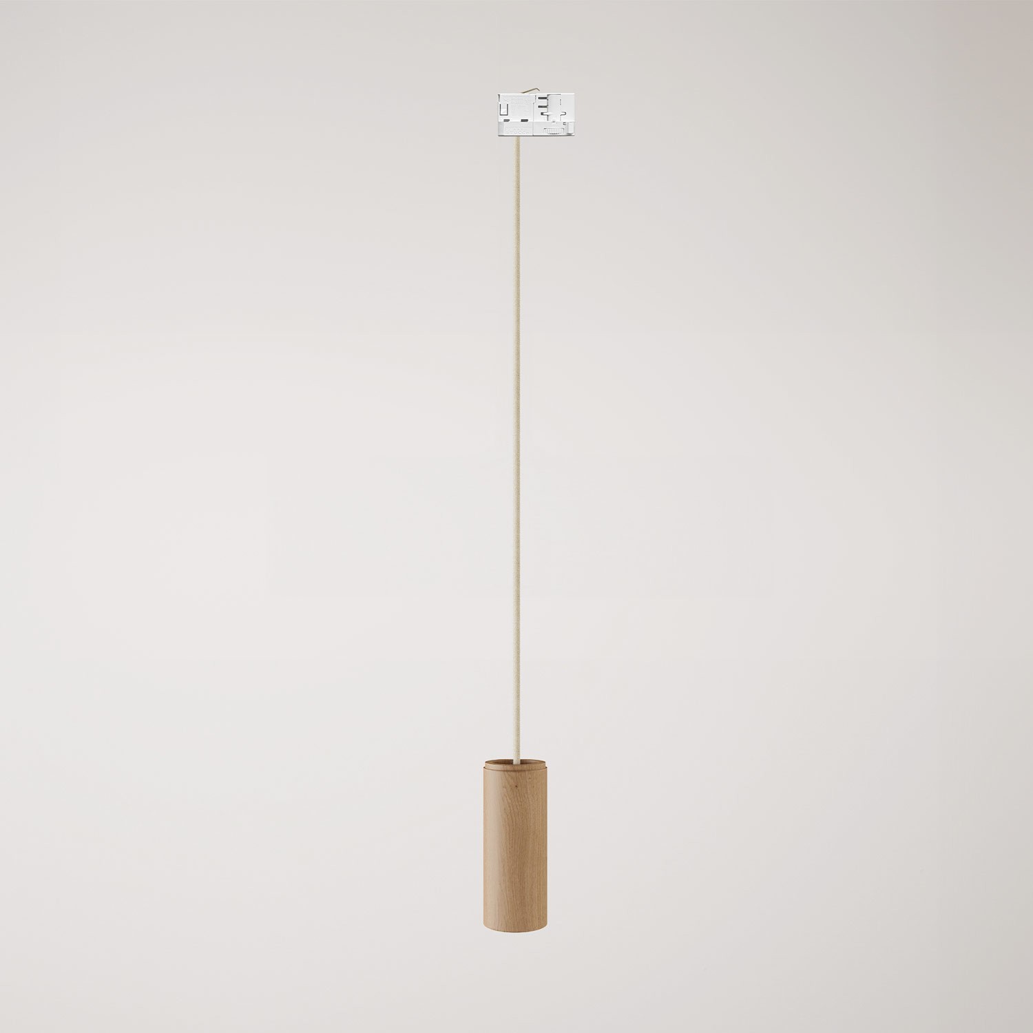 Track pendant lamp with textile cable and Tub-E14