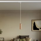 Track pendant lamp with textile cable and Tub-E14