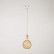 Track pendant lamp with wooden lamp holder