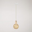 Track pendant lamp with wooden lamp holder