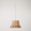 Track lamp with Honolulu raffia shade