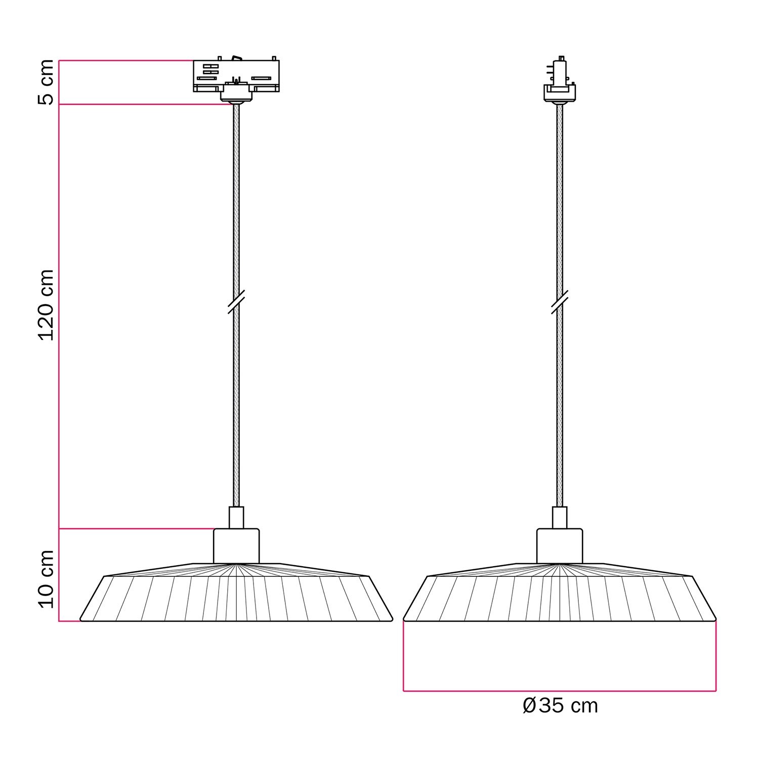 Track lamp with raffia shade Moorea