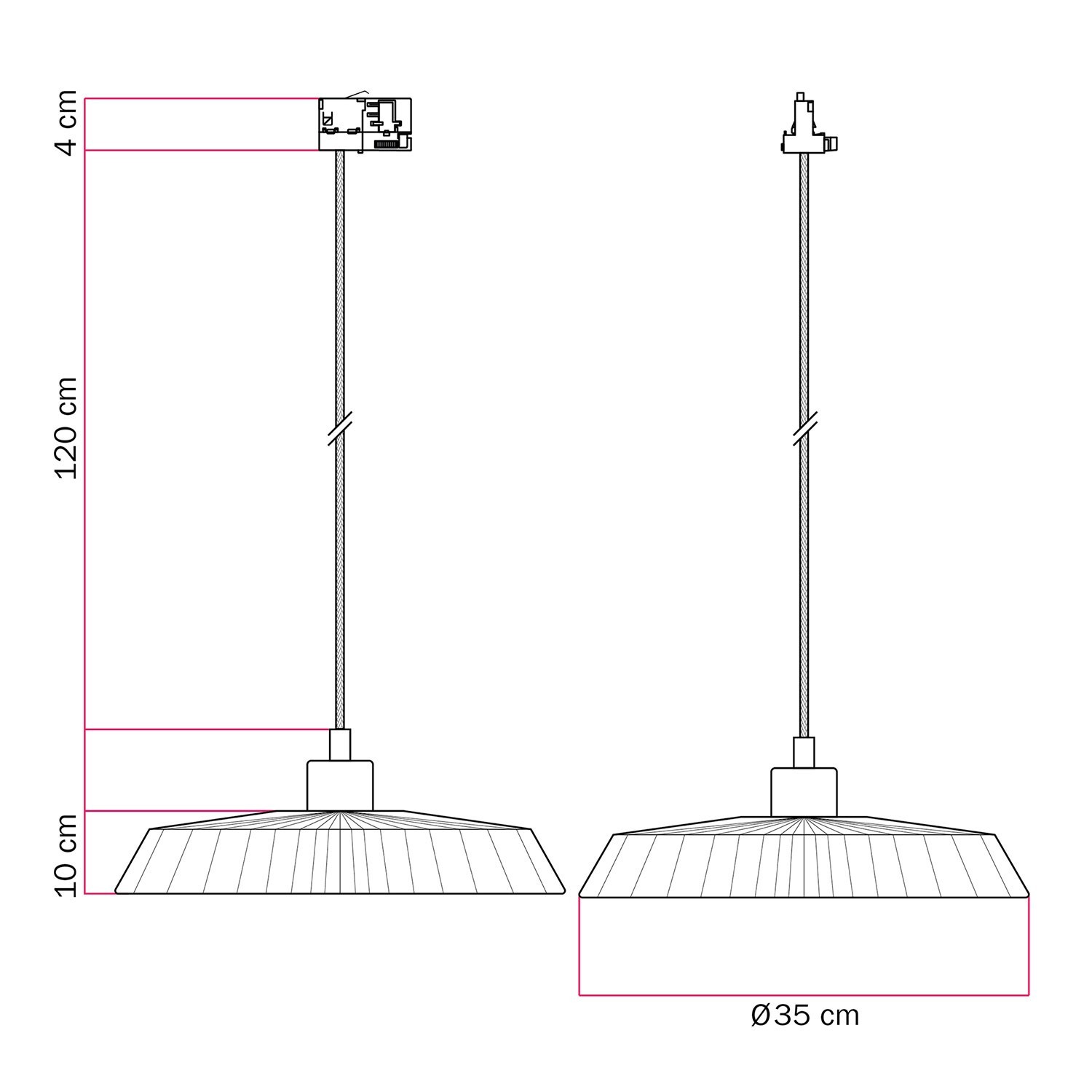 Track lamp with raffia shade Moorea