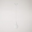 Track pendant lamp with coloured porcelain finish