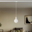 Track pendant lamp with coloured porcelain finish