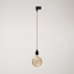 Vintage track pendant lamp with porcelain finish