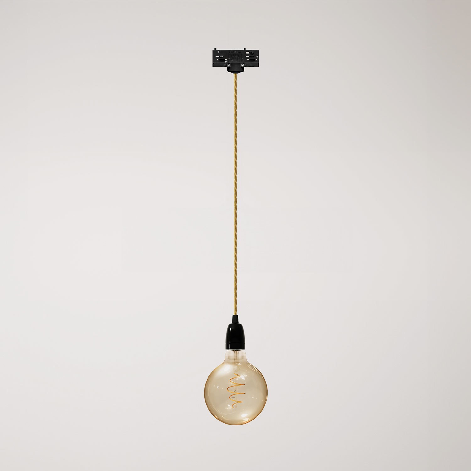 Vintage track pendant lamp with porcelain finish