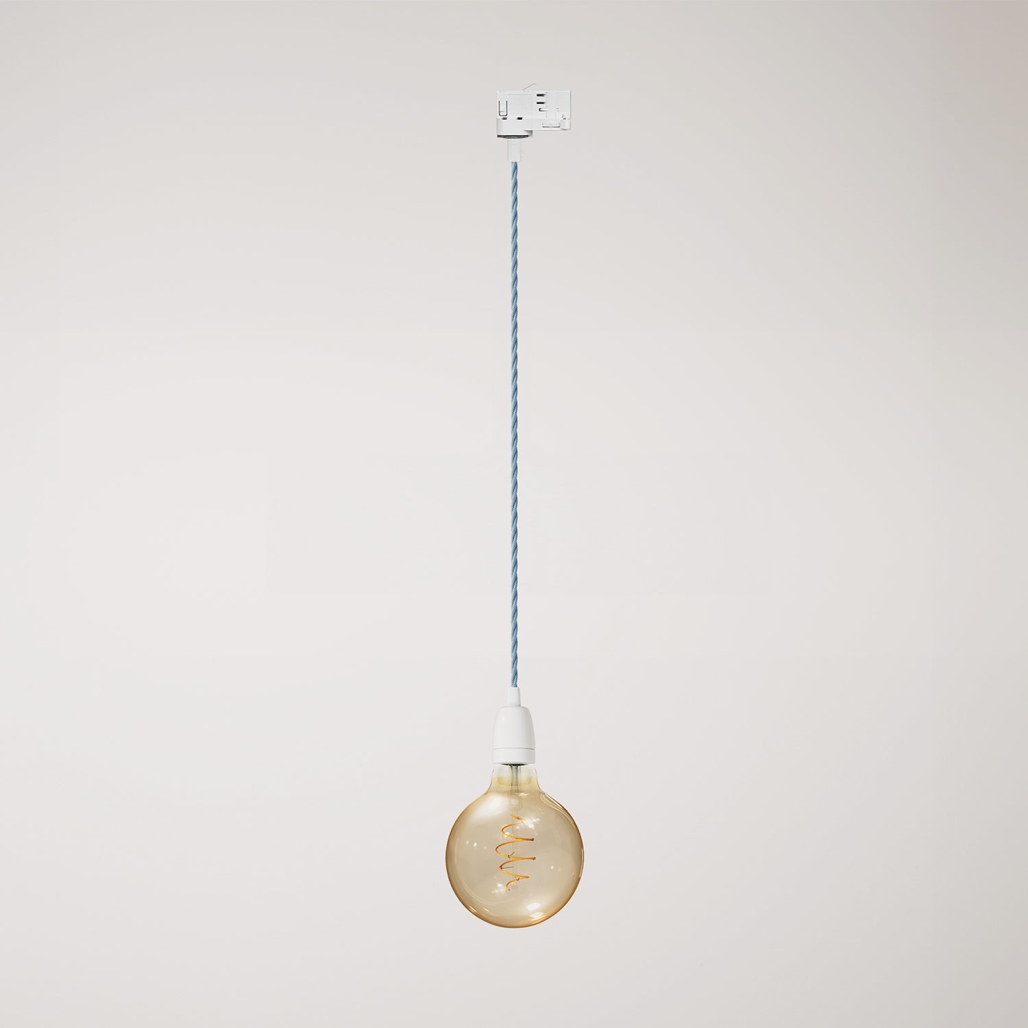 Classic track pendant lamp with porcelain finish