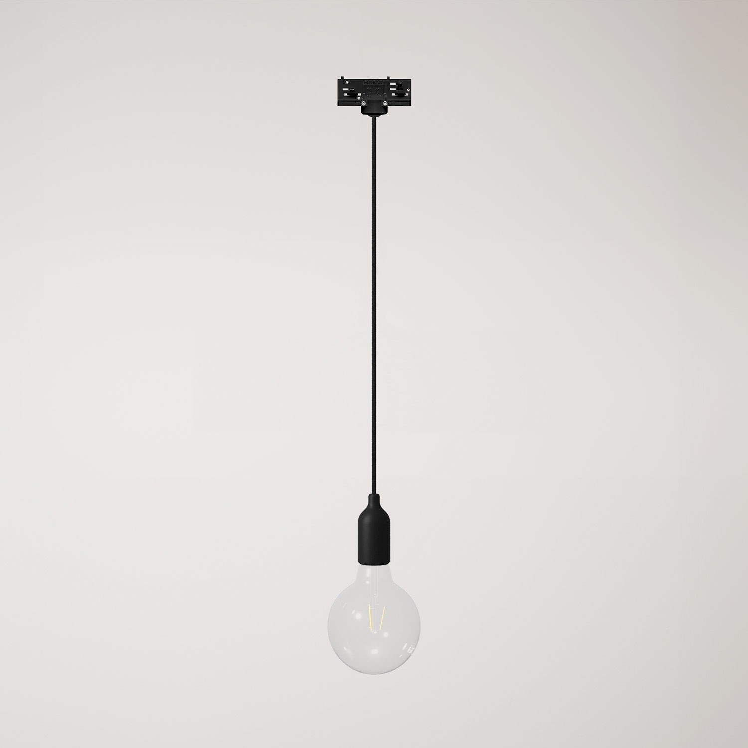 Silicone track pendant lamp with textile cable