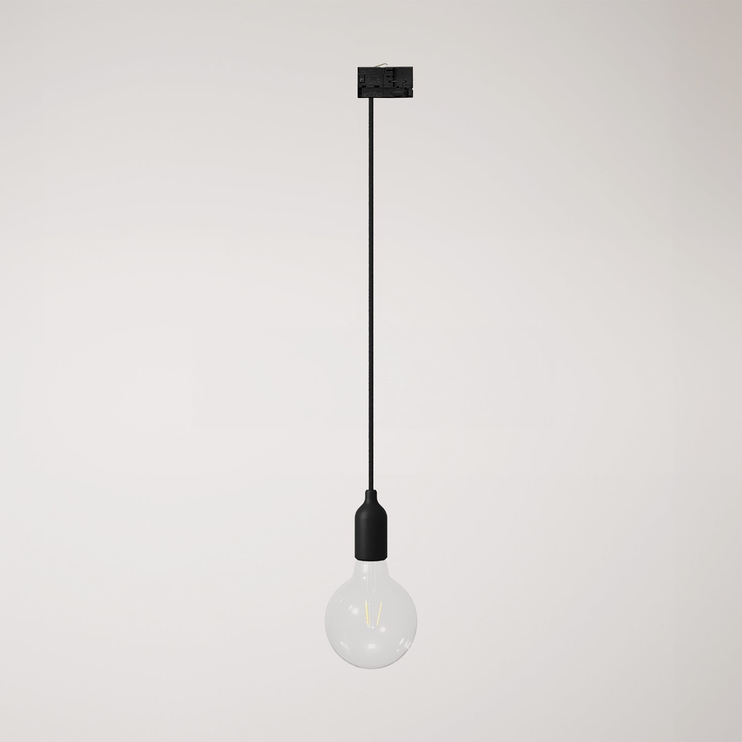 Silicone track pendant lamp with textile cable