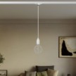 Silicone track pendant lamp with textile cable