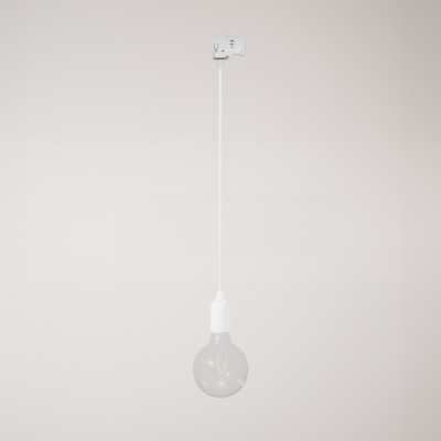 Silicone track pendant lamp with textile cable