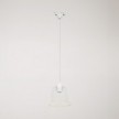 Suspension lamp with transparent cone Ghost bulb for tracks