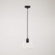 Suspension lamp with transparent cone Ghost bulb for tracks