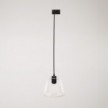 Suspension lamp with transparent cone Ghost bulb for tracks