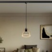 Suspension lamp with transparent cone Ghost bulb for tracks