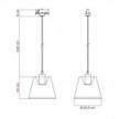 Suspension lamp with transparent cone Ghost bulb for tracks