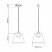 Suspension lamp with transparent cone Ghost bulb for tracks