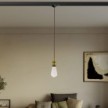 Vintage track pendant lamp with braided cable