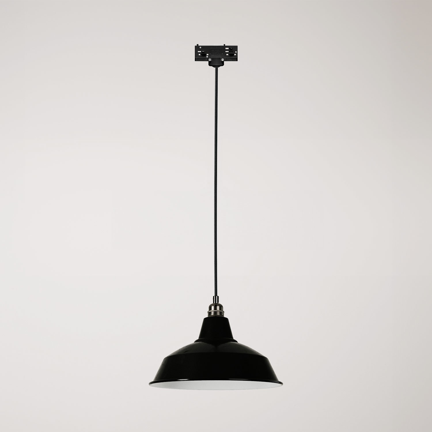 Bistrot pendant lamp with track shade