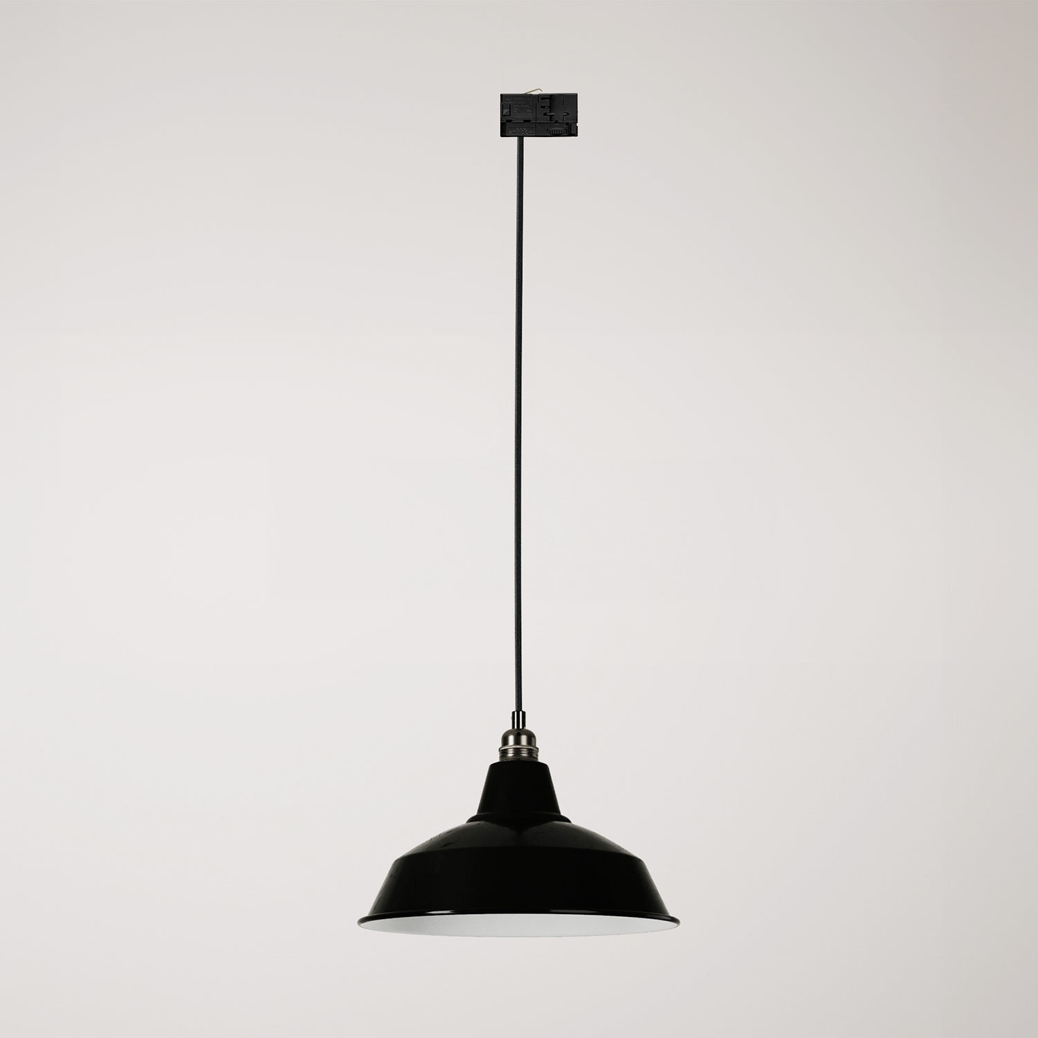 Bistrot pendant lamp with track shade