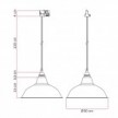 Bistrot pendant lamp with track shade