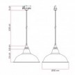 Bistrot pendant lamp with track shade