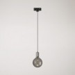 Industrial pendant lamp with textile cable and track adapter