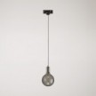 Industrial pendant lamp with textile cable and track adapter