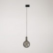 Industrial pendant lamp with textile cable and track adapter