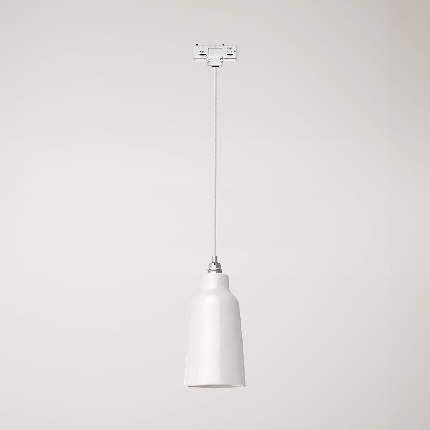 Pendant lamp with Bottiglia shade and track adapter