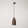 Pendant lamp with Bottiglia shade and track adapter