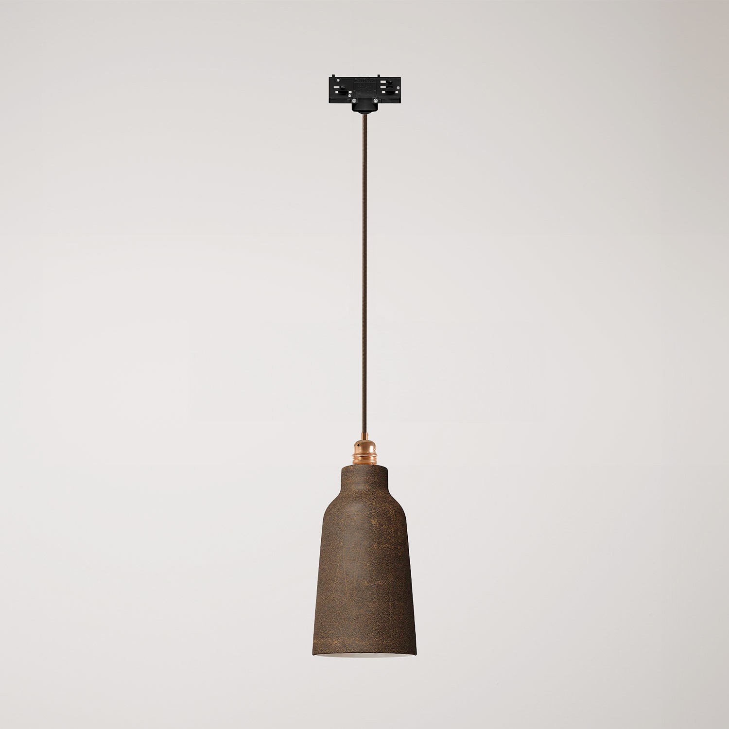 Pendant lamp with Bottiglia shade and track adapter