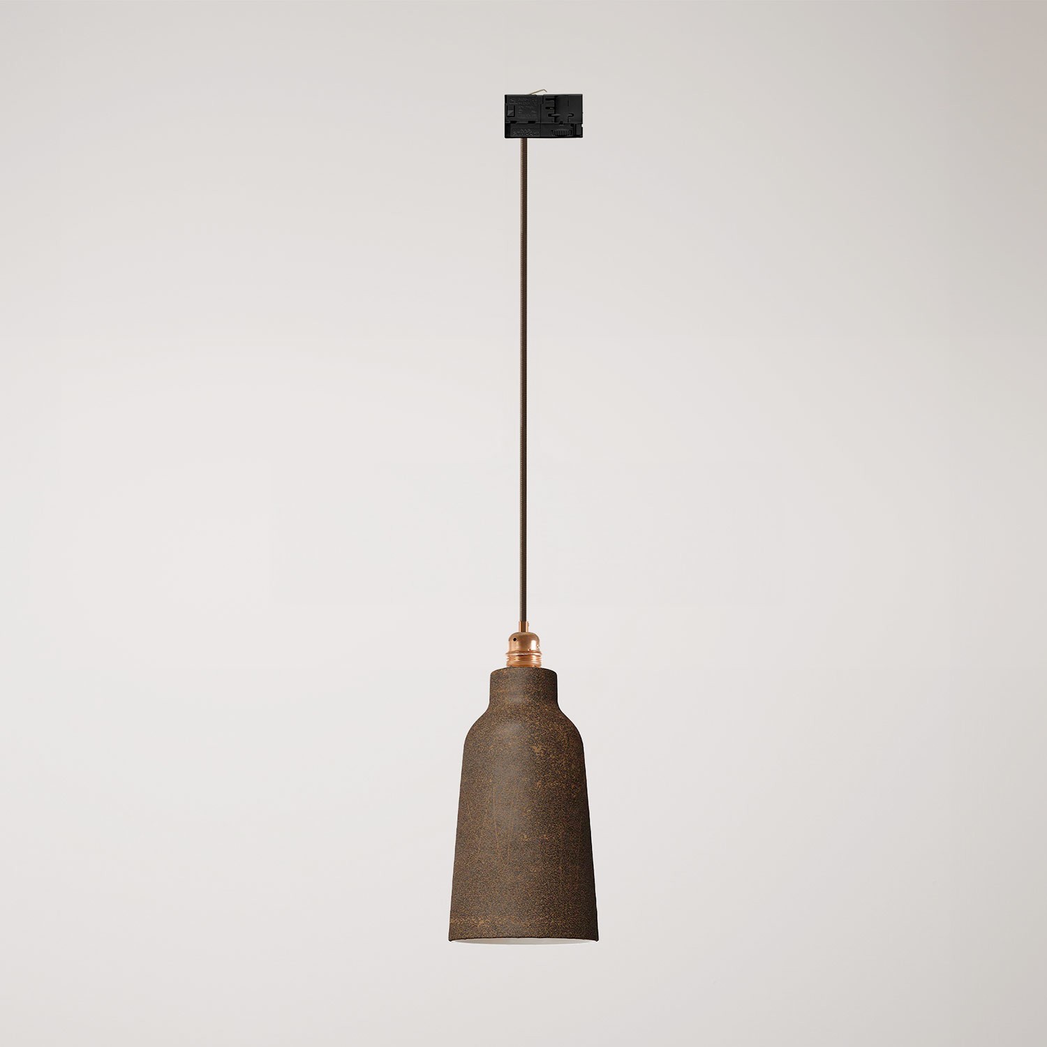 Pendant lamp with Bottiglia shade and track adapter