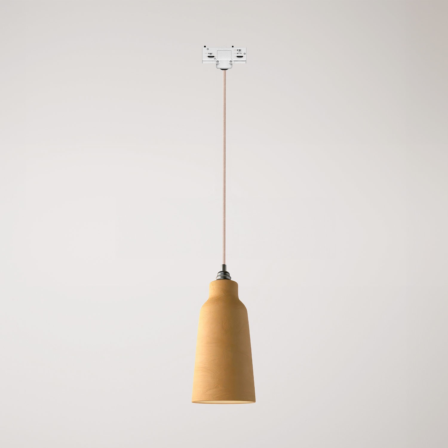 Pendant lamp with Bottiglia shade and track adapter