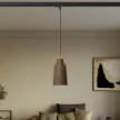 Pendant lamp with Bottiglia shade and track adapter