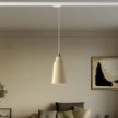 Pendant lamp with Bottiglia shade and track adapter