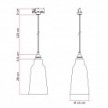 Lámpara colgante con pantalla Bottiglia y adaptador para carril