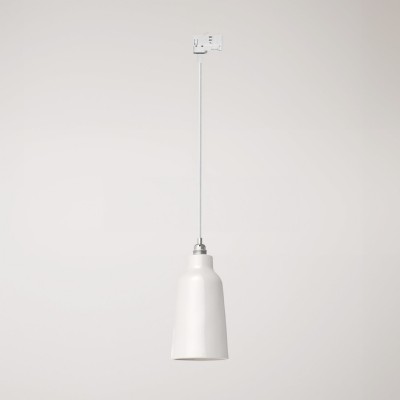 Pendant lamp with Bottiglia shade and track adapter