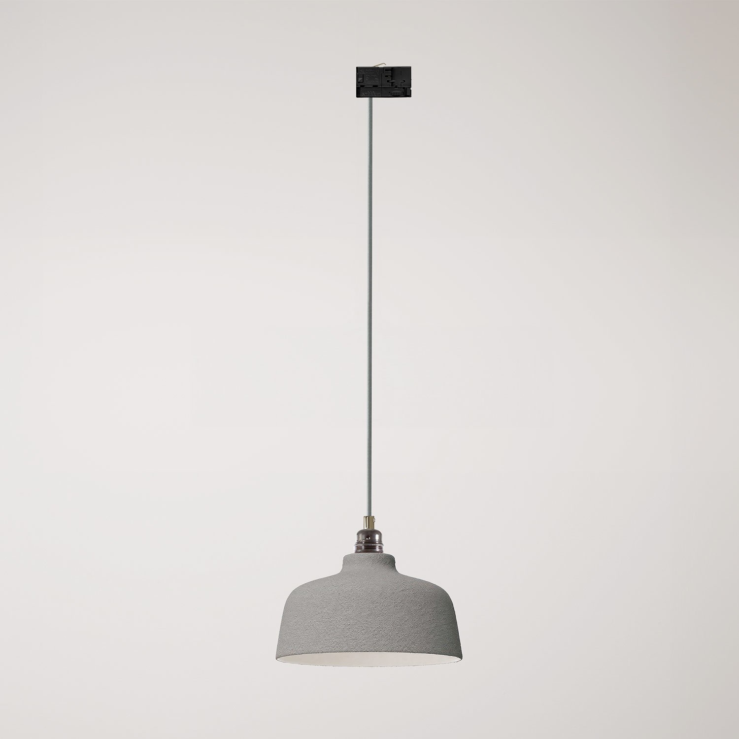 Suspension lamp with Coppa shade and track adapter