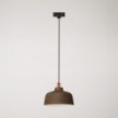 Suspension lamp with Coppa shade and track adapter