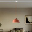 Suspension lamp with Coppa shade and track adapter