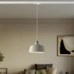 Suspension lamp with Coppa shade and track adapter