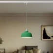 Suspension lamp with Coppa shade and track adapter