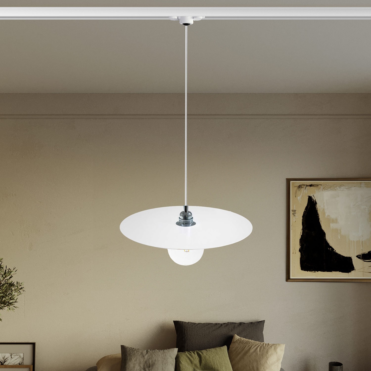 Ellepi XL track pendant lamp with shade