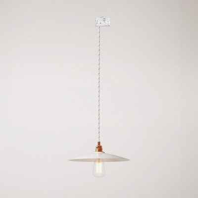 Suspension lamp with with ceramic shade Piatto