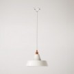 Ceramic pendant lamp for tracks with Industriale lampshade