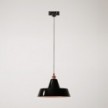 Ceramic pendant lamp for tracks with Industriale lampshade