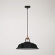 Ceramic pendant lamp for tracks with Harbour lampshade